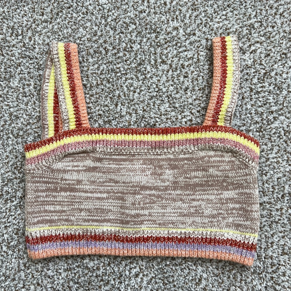 Intimately by Free People Striped Knit Crop Top